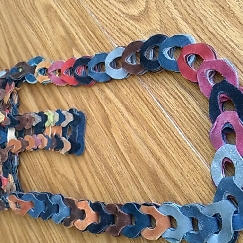 Hobo Leather Patchwork Pieces Bag Perfect Vintage… - image 7